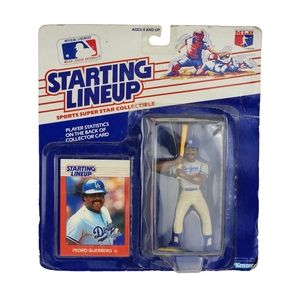 1988 Pedro Guerrero Starting Lineup Dodgers Figure, Card